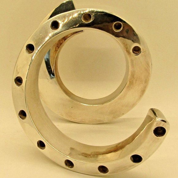 Dansk Jens Quistgaard Spiral Danish Modern Silver Plate Tapered Candle Holder - Picture 8 of 10